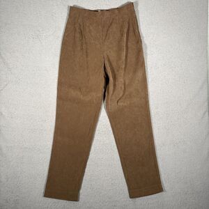 Vintage Courtenay Pants Women’s Size 10‎ Slacks Suede Brown Mid Rise Trousers